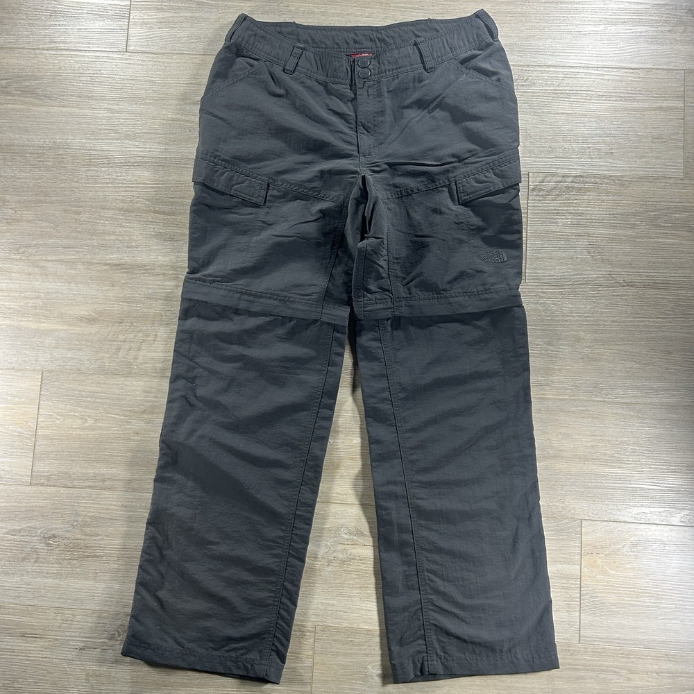 The North Face Convertible Pants Women's Size 12 Gray Hiking Cargo Outdoors
